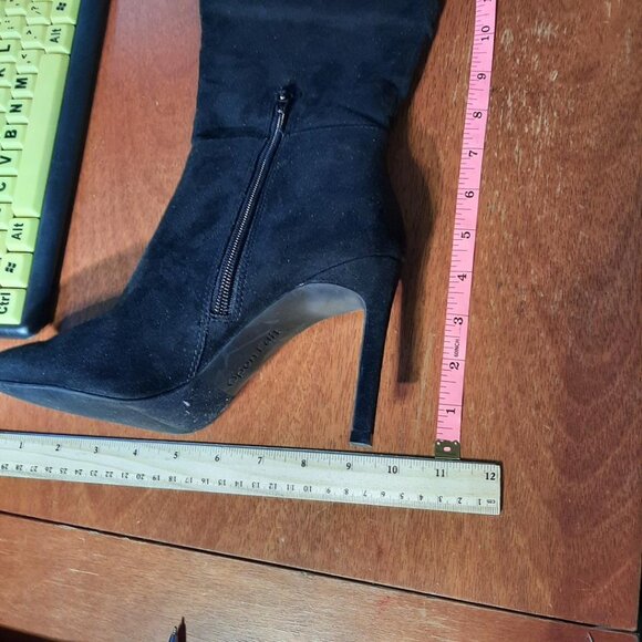 NEW ! Open Edit Barbara Tall Pointed Toe Boot Black Size 7 - Picture 5 of 7